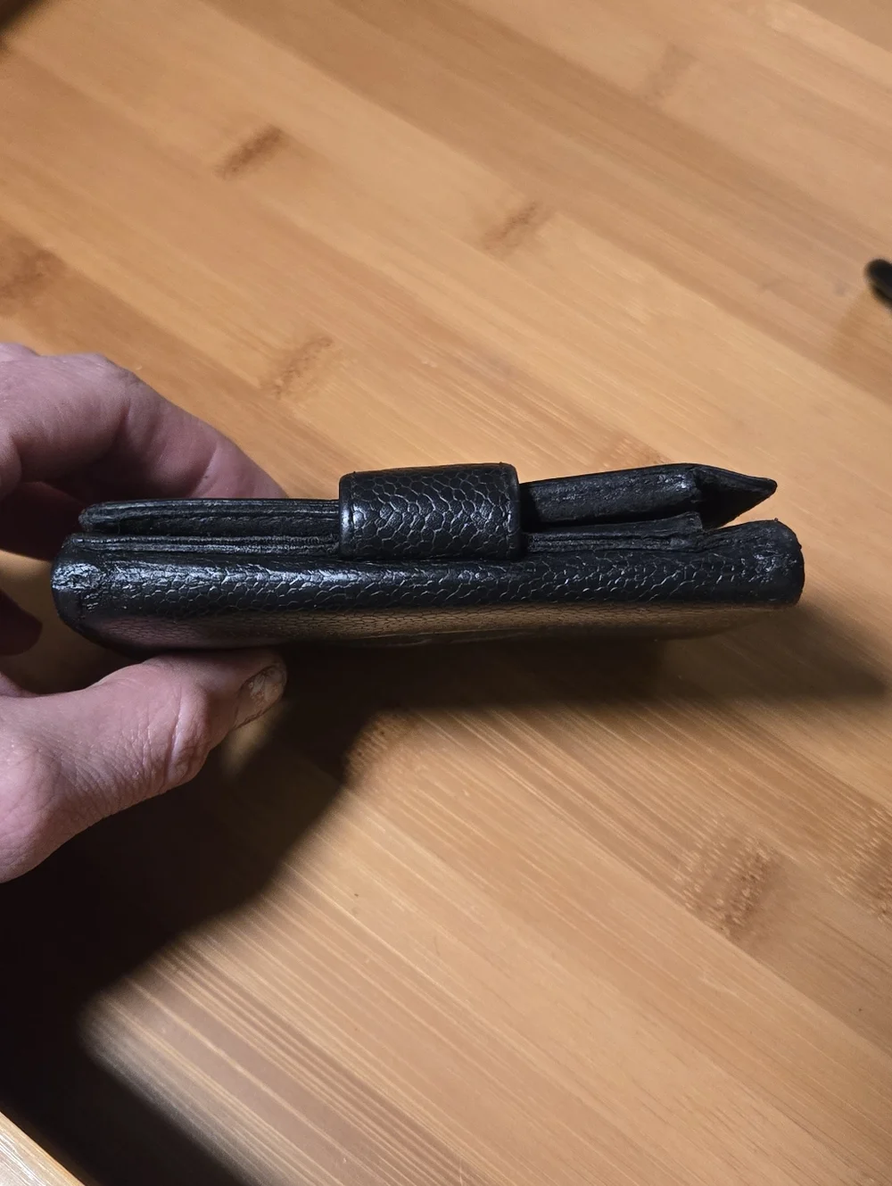 CHANEL BLACK CAVIAR LEATHER BIFOLD WALLET - Picture 12 of 16